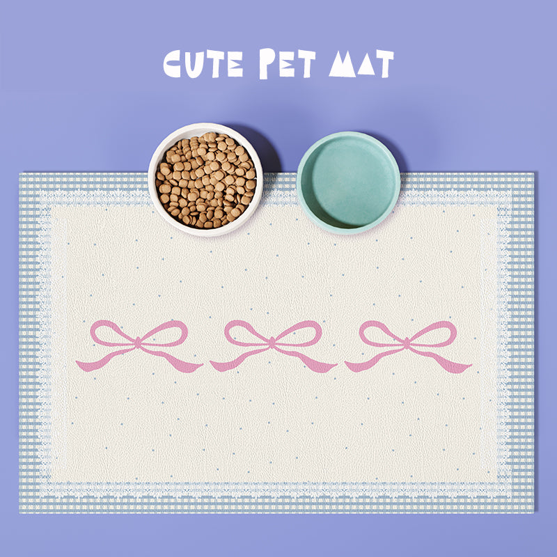 PVC Waterproof Pet Feeding Mat - Non-Stick Hair Bite-Resistant Bowl Mat for Cats & Dogs