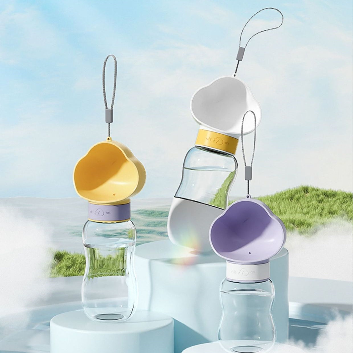 Portable Dog Water Bottle - 11.8oz Outdoor Pet Water Dispenser for Cats Puppies Travel/Walking