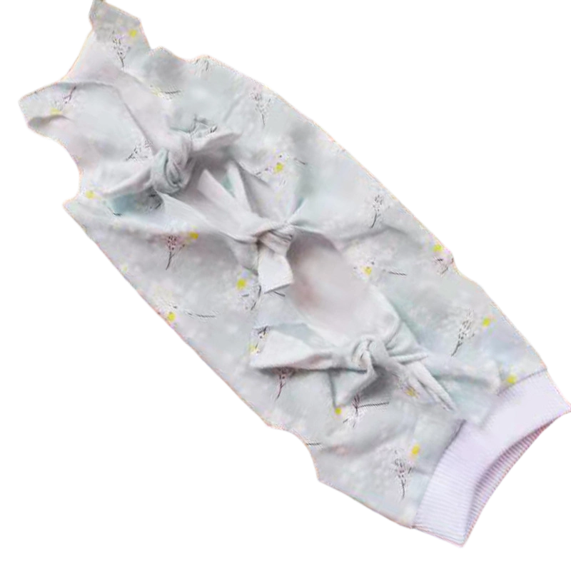 Tie-Closure Cat Recovery Suit - Breathable Elastic Anti-Lick Onesie for Spay, Weaning & Post-Surgery