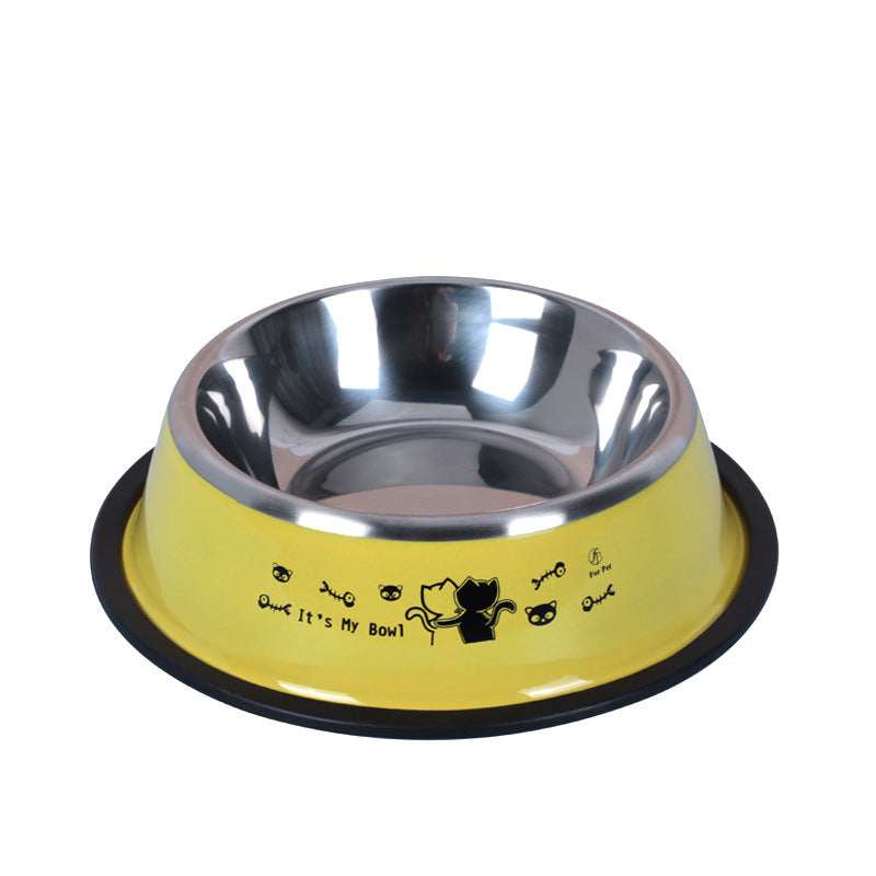 Stainless Steel Pet Bowl with Non - Slip Rubber Base, 7-74oz Universal for Cats & Dogs
