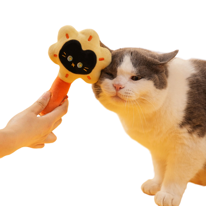 6.3'' Plush Rattle Cat Toy - Catnip Bell Pet Toy, Sun-Shaped Self-Play Boredom Buster for Cats