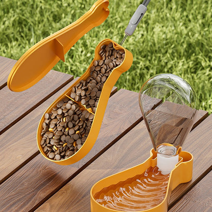 Cartoon Pet Travel Water Cup - 9.9 Oz Chicken Leg PP Food Holder for Dogs Cats