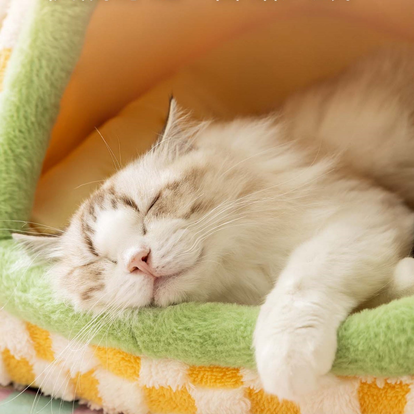 Winter Tent-Style Cat House - Soft Plush for Cozy Comfort, Stable Structure & Non-Slip Bottom, Warm Shelter for Indoor Cats & Small Dogs