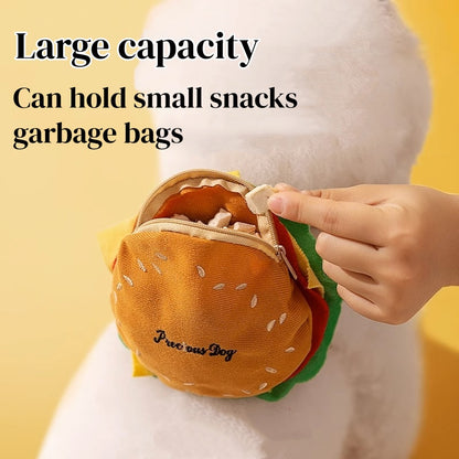 Dog Backpack Harness - Cute Detachable Hamburger Fries, Adjustable with Leash for Small Dogs