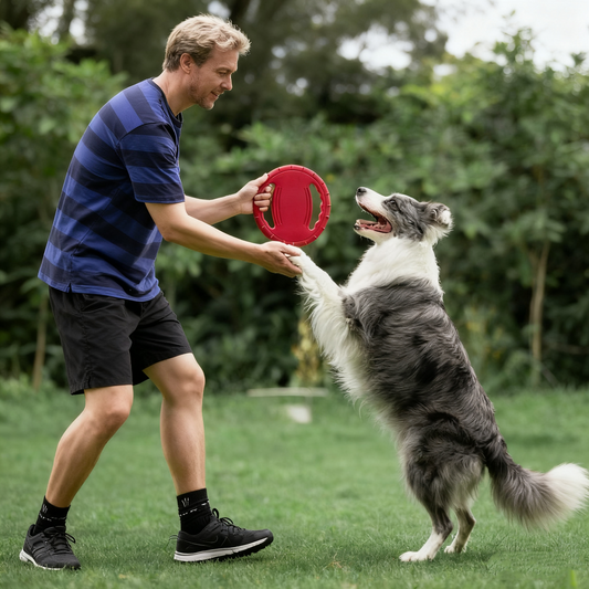 Dog Flying Disc Toy - Steering Wheel Shape, Foam Material, Safe Interactive Fetch Toy for Dogs