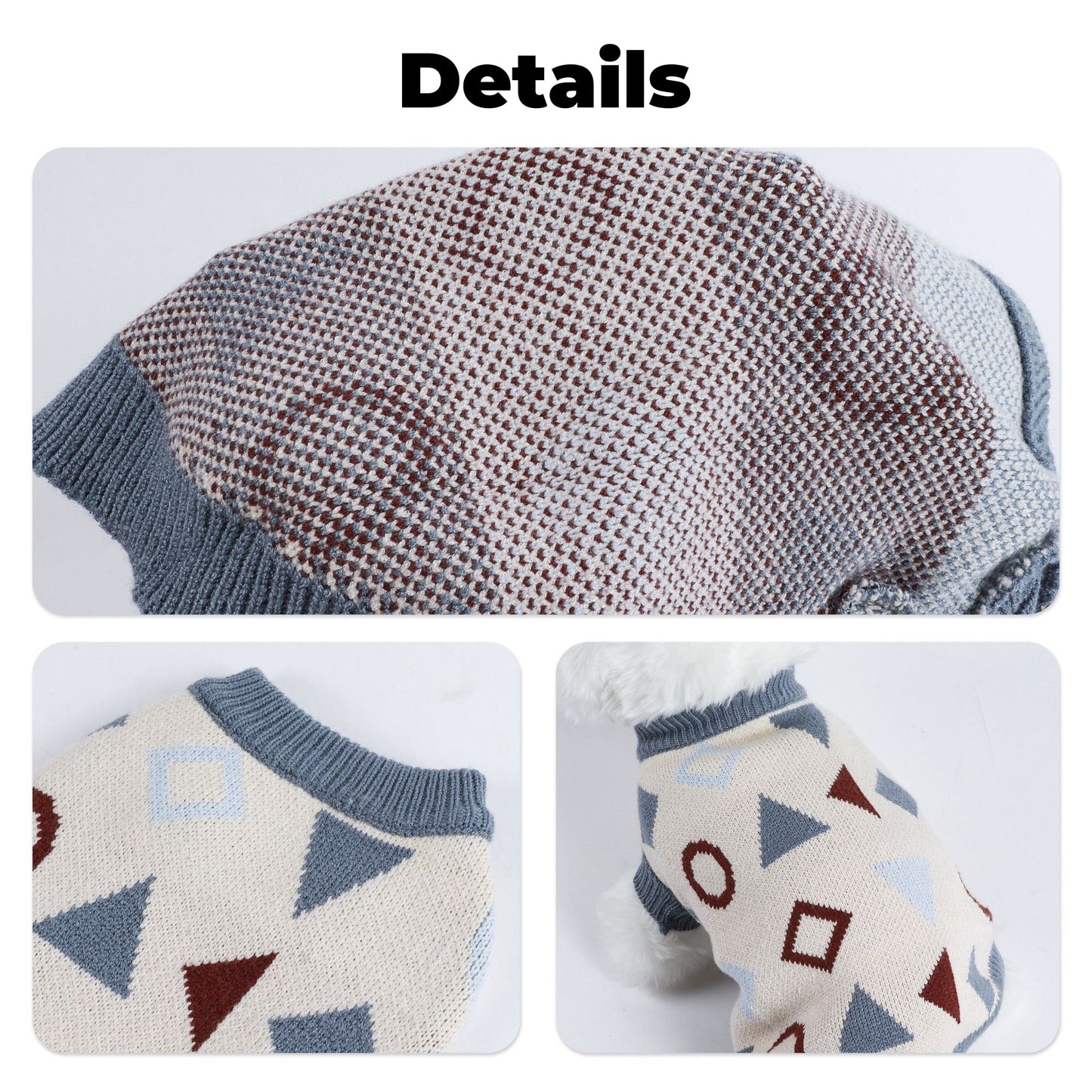 Warm Christmas Dog Sweater - Cozy Pullover for Small Puppies, French Bulldog & Pitbull