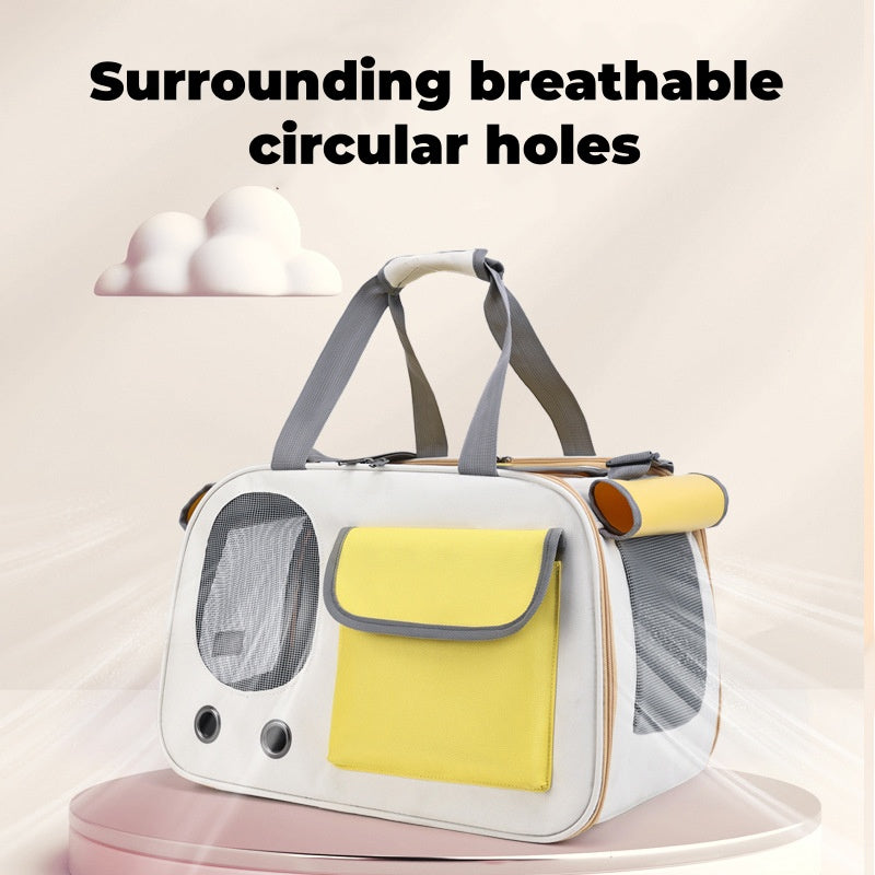 Cat Carrier Bag - Lightweight Collapsible, 11x18x10'' Breathable for Small/Medium Cats