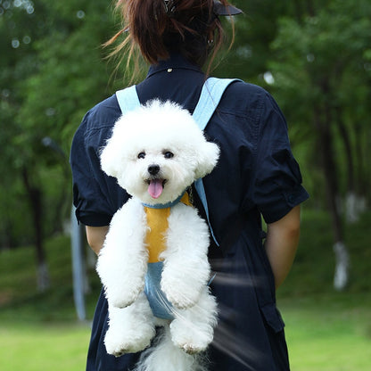 Pet Carrier Backpack - 3-18lbs Breathable Soft, Legs-Out Front Travel Bag