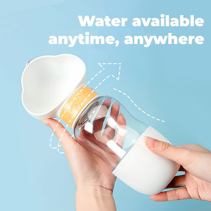Portable Dog Water Bottle - 20.3 oz Outdoor Pet Water Dispenser for Cats Puppies Travel/Walking