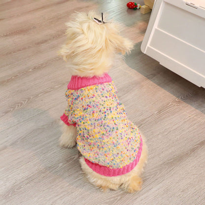 Dog Knit Cardigan - Button Design, Warm Winter Sweater for Small & Medium Dogs