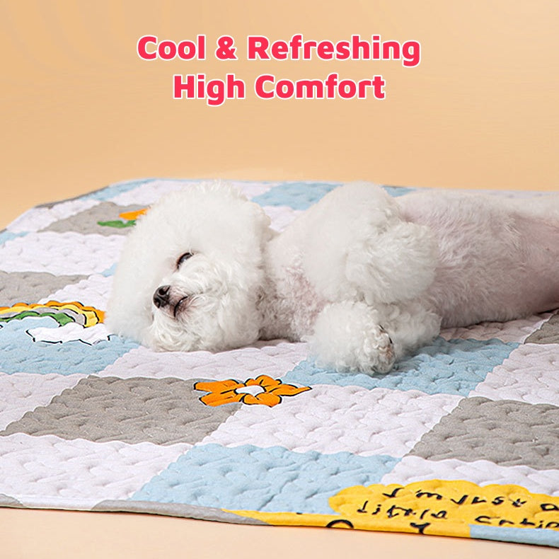 Non-Slip Washable Pet Mat - Reusable Dog Cat Sleep Pad, All-Season Litter Mat