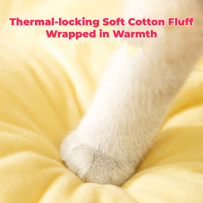 Winter Tent-Style Cat House - Soft Plush for Cozy Comfort, Stable Structure & Non-Slip Bottom, Warm Shelter for Indoor Cats & Small Dogs