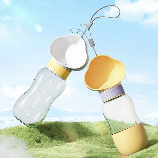 Portable Dog Water Bottle - 20.3 oz Outdoor Pet Water Dispenser for Cats Puppies Travel/Walking