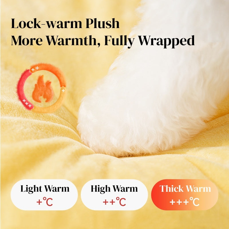Cozy Pet Nest - Warm Semienclosed Plush Bed, S/M/L/XL/XXL with Detachable Mat for Cats & Dogs
