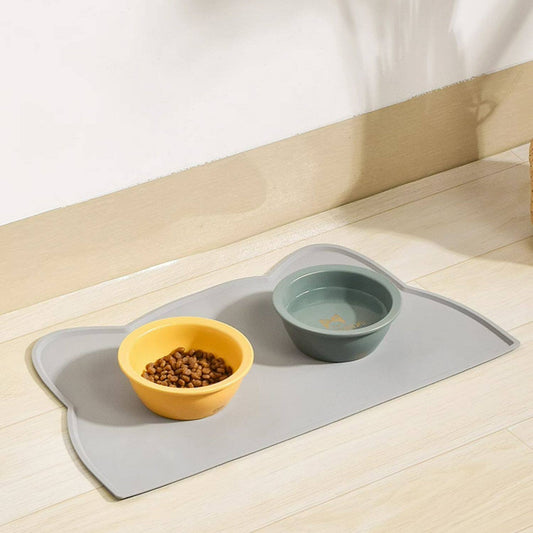 Silicone Pet Feeding Mat for Cats & Dogs - Non-Slip, Waterproof & Spill-Proof Bowl Mat