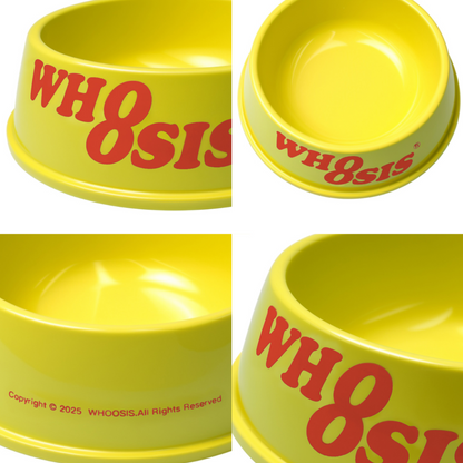 Yellow Pet Bowl - 12.6oz Non-Slip Shatterproof, Bite-Resistant for Dogs & Cats