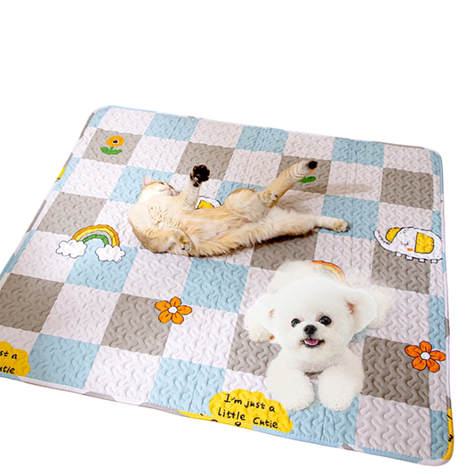 Non-Slip Washable Pet Mat - Reusable Dog Cat Sleep Pad, All-Season Litter Mat
