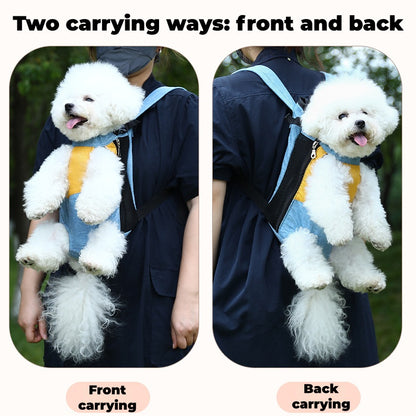 Pet Carrier Backpack - 3-18lbs Breathable Soft, Legs-Out Front Travel Bag