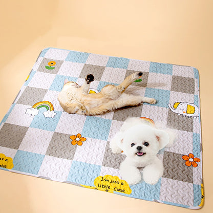 Non-Slip Washable Pet Mat - Reusable Dog Cat Sleep Pad, All-Season Litter Mat