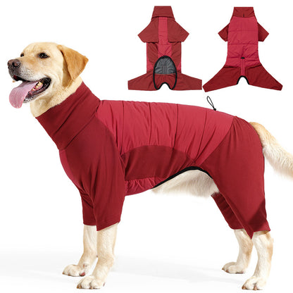 Dog Winter Coat - Windproof Waterproof Thick Cotton, Full-Body Jumpsuit M/L/XL