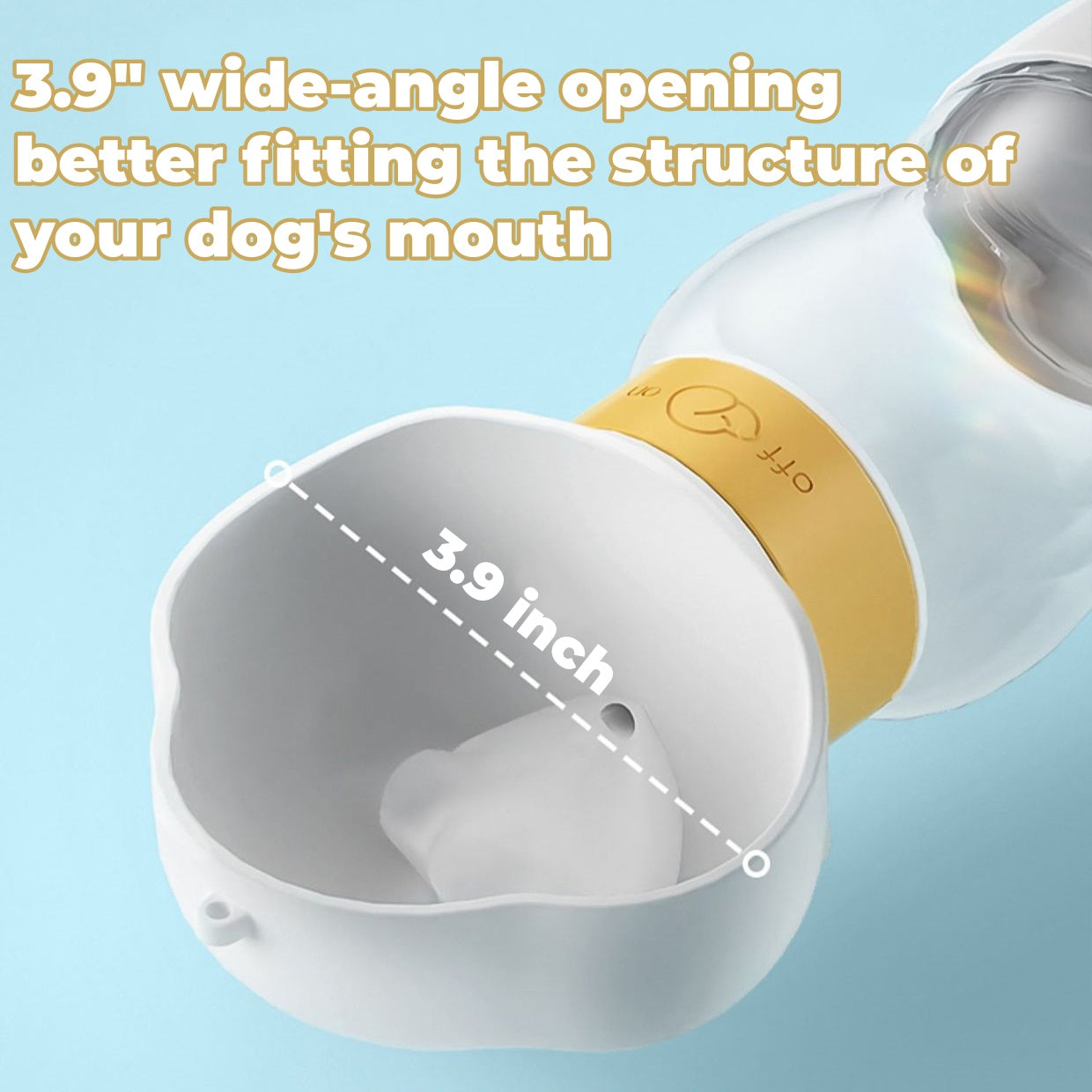 Portable Dog Water Bottle - 20.3 oz Outdoor Pet Water Dispenser for Cats Puppies Travel/Walking