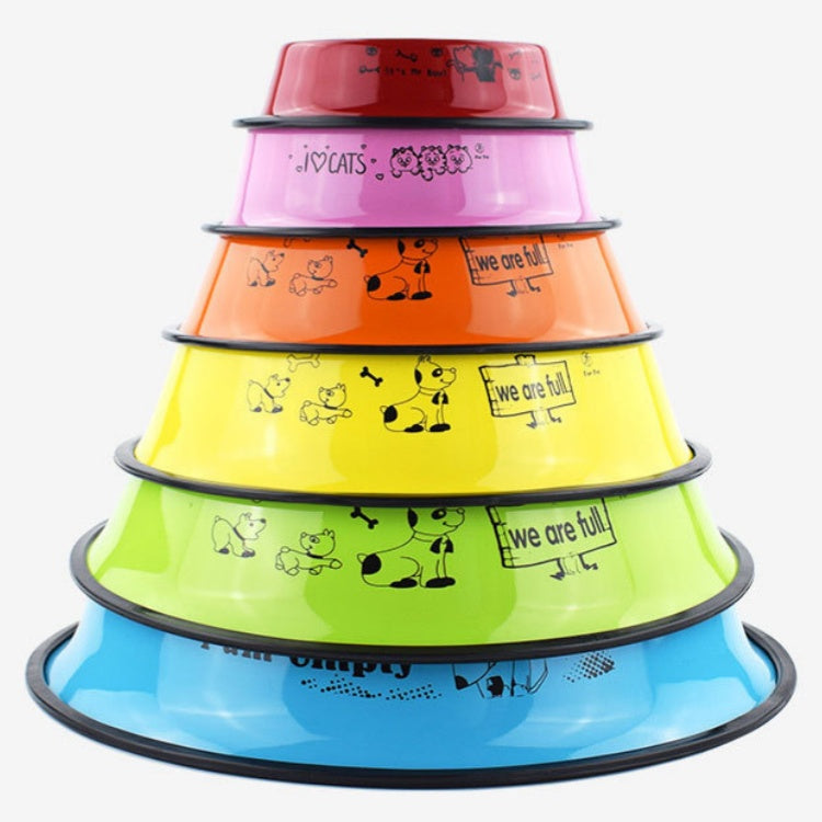 Stainless Steel Pet Bowl with Non - Slip Rubber Base, 7-74oz Universal for Cats & Dogs