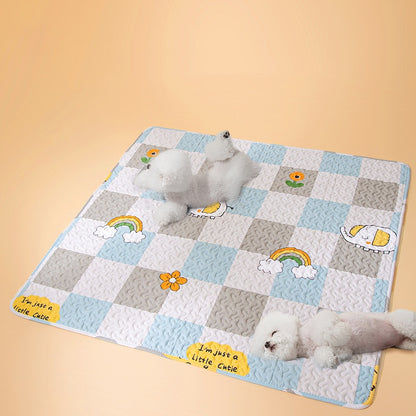 Non-Slip Washable Pet Mat - Reusable Dog Cat Sleep Pad, All-Season Litter Mat