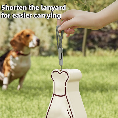 Cartoon Pet Travel Water Cup - 9.9 Oz Chicken Leg PP Food Holder for Dogs Cats