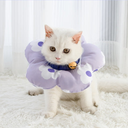 Soft Floral Cat Dog Cone - Waterproof Adjustable Recovery Collar, Anti-Lick/Bite Post-Surgery