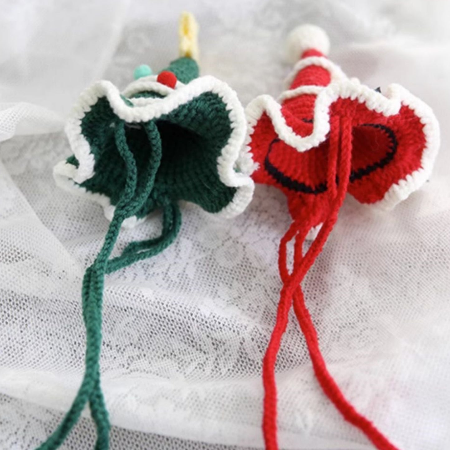 Pet Christmas Knit Hats - Small Cats Dogs Party Costume Headwear (One Size)