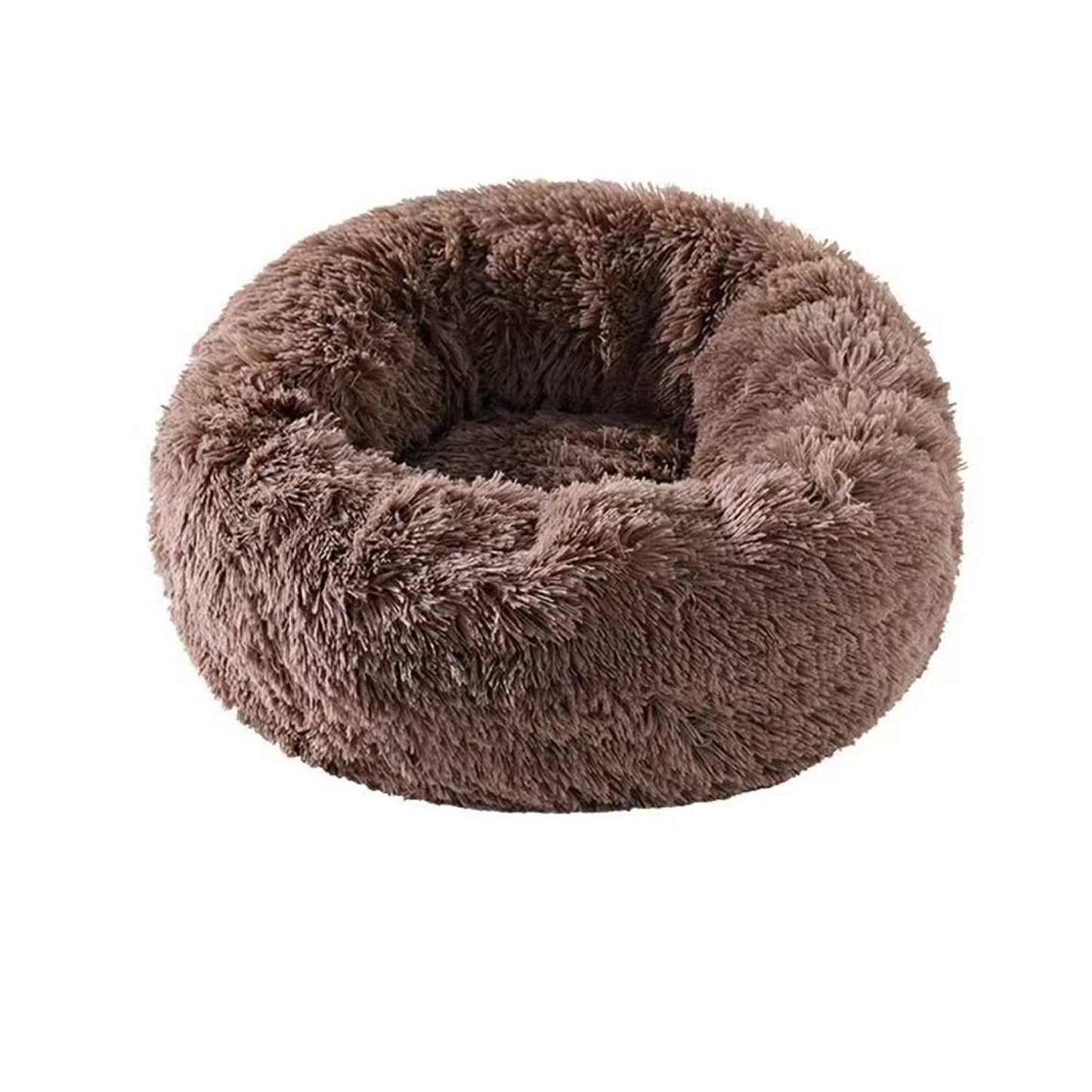Pet Winter Sleeping Bed - Cozy Plush Round Nest, 16-32" Nonskid 5 Colors for Cats & Dogs