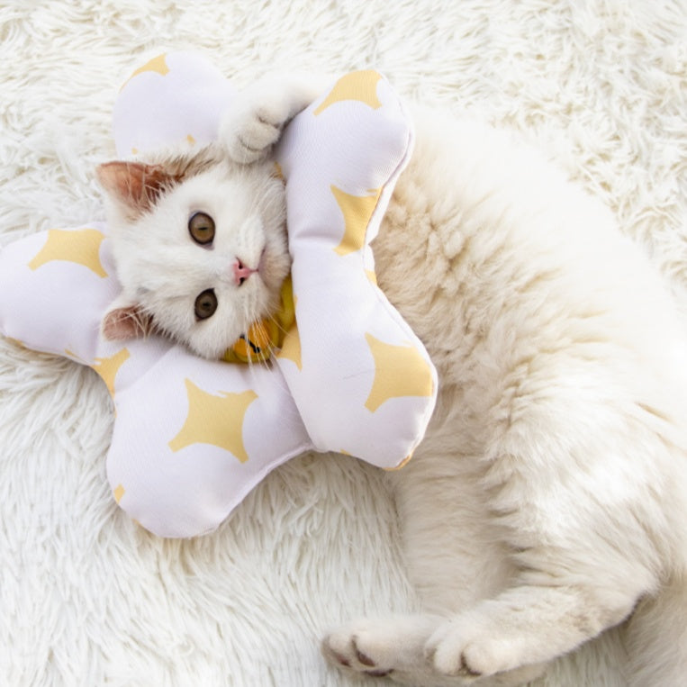 Soft Floral Cat Dog Cone - Waterproof Adjustable Recovery Collar, Anti-Lick/Bite Post-Surgery