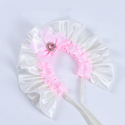 Cat Lace Bib Collar with Bow - Decorative Pet Scarf Bandana, Small Size Dress-Up Costume Accessories