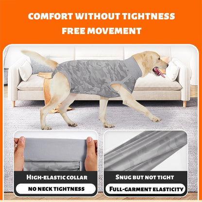 Camouflage Dog Recovery Suit - Breathable Post-Surgery Anti-Lick Onesie, Reusable Pad-Friendly Neuter/Spay Suit