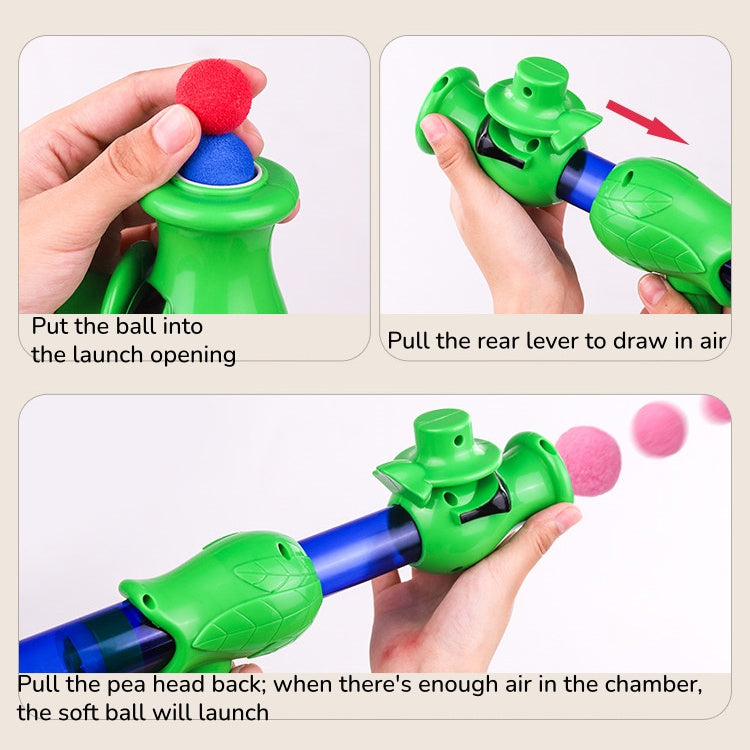 Cat Plush Ball Launcher Gun - Self-Play Interactive Cat Toy, Fuzzy Ball Fetch Toy for Indoor Cats