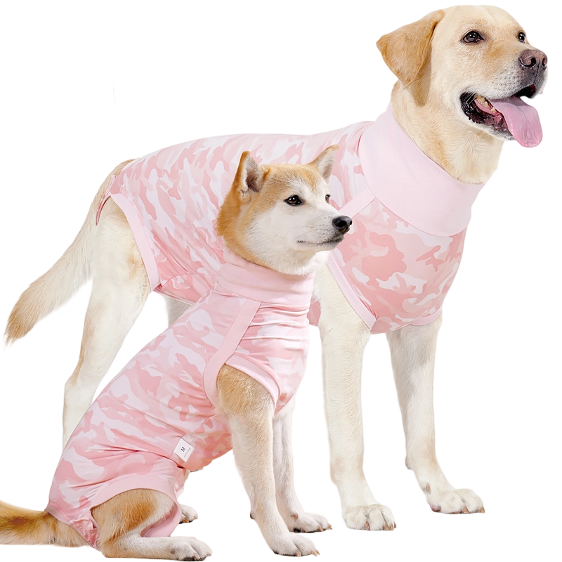 Camouflage Dog Recovery Suit - Breathable Post-Surgery Anti-Lick Onesie, Reusable Pad-Friendly Neuter/Spay Suit