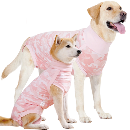 Camouflage Dog Recovery Suit - Breathable Post-Surgery Anti-Lick Onesie, Reusable Pad-Friendly Neuter/Spay Suit