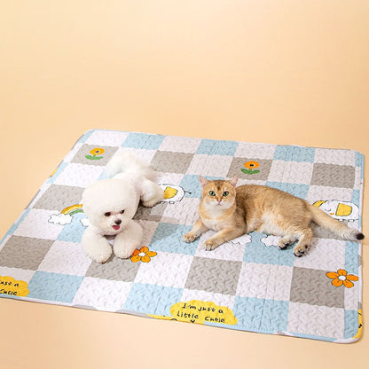 Non-Slip Washable Pet Mat - Reusable Dog Cat Sleep Pad, All-Season Litter Mat
