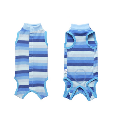 Small Dog Recovery Suit - Elastic Snap Closure, Anti-Lick Spay Surgery Onesie Pet Outfit