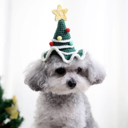Pet Christmas Knit Hats - Small Cats Dogs Party Costume Headwear (One Size)