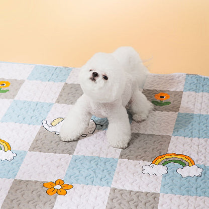 Non-Slip Washable Pet Mat - Reusable Dog Cat Sleep Pad, All-Season Litter Mat