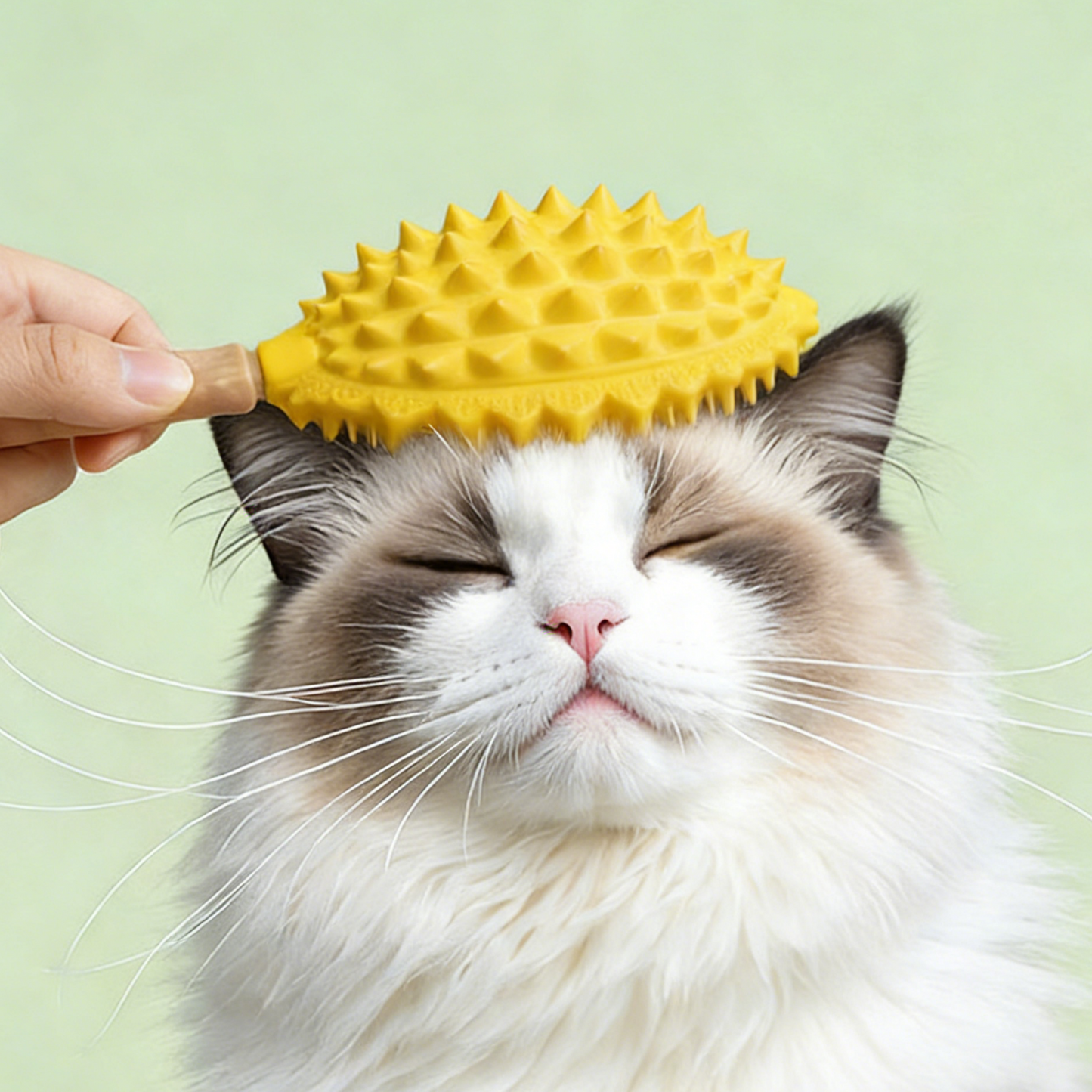 8.7" Durian Pet Massage Comb - Multi-Function Cat Hair Remover, Shedding Brush for Floating Fur Cleaning