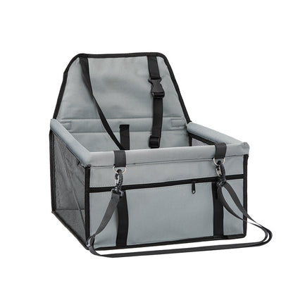 Dog Car Seat - Safe Travel Bed with Clip-On Leash, 25lbs Max for Small & Medium Dogs