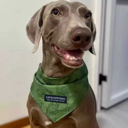 Pet Bandanas - Stylish Triangle Bib Scarf, Photo Prop Kerchief for Large Dogs Labrador & Daily Wear