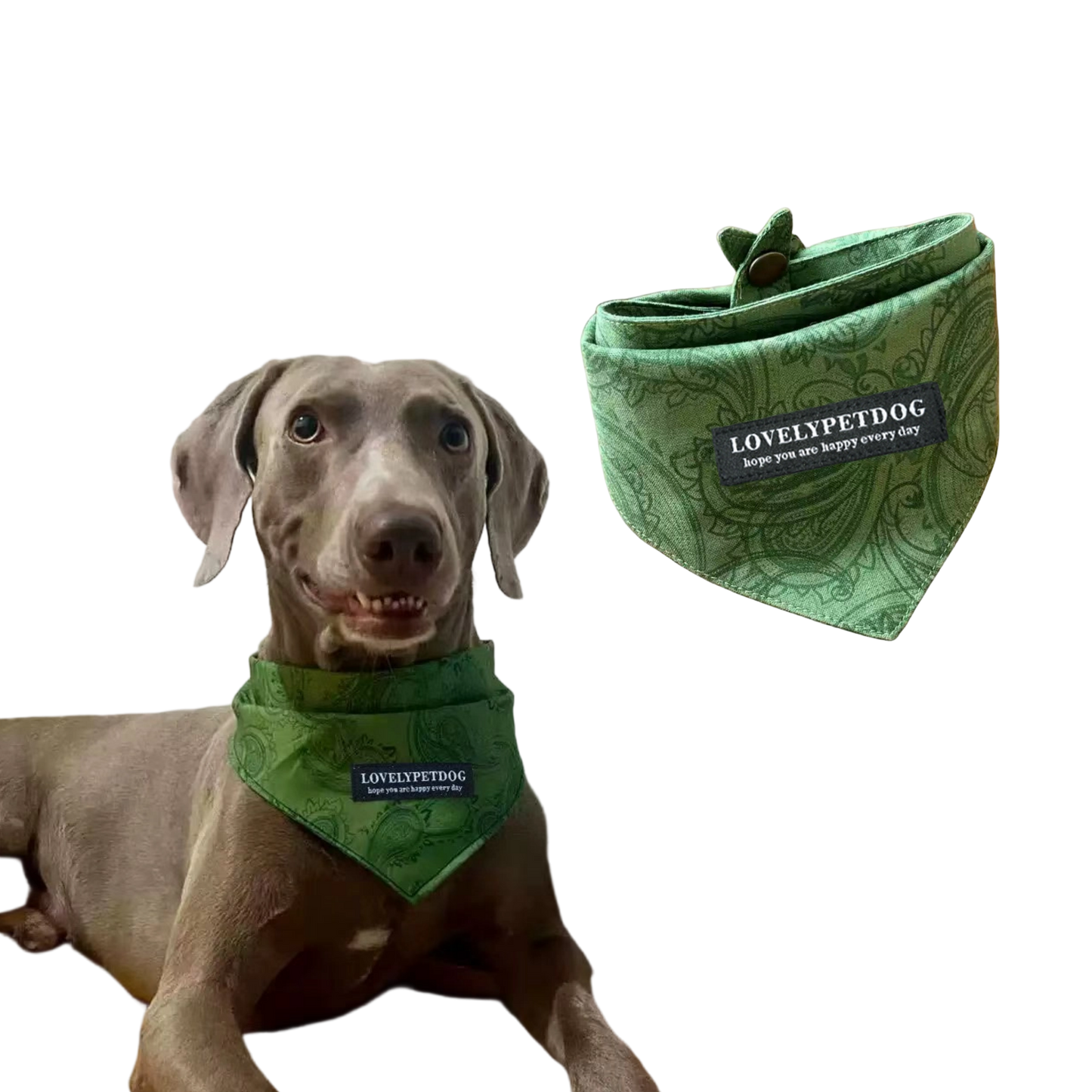 Pet Bandanas - Stylish Triangle Bib Scarf, Photo Prop Kerchief for Large Dogs Labrador & Daily Wear