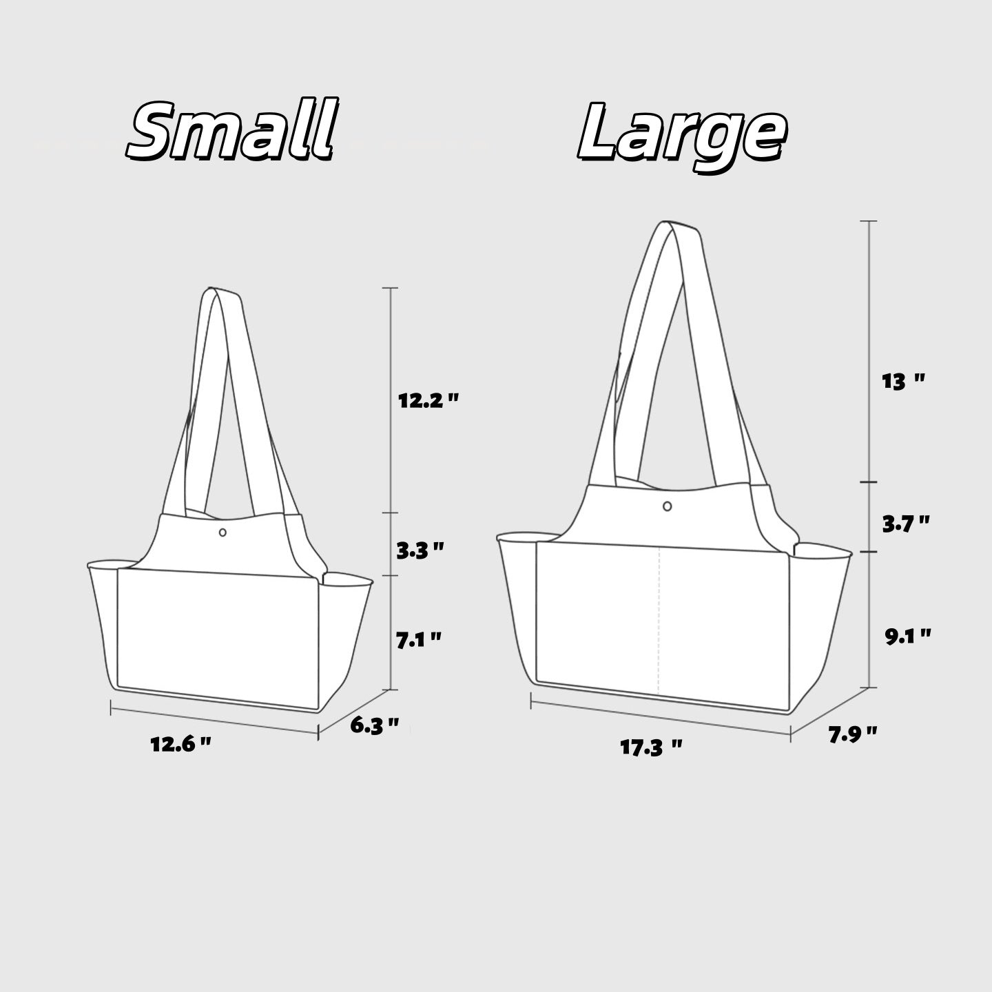 Canvas Dog Carrier Tote - Cute Portable Pet Travel Bag for Small Dogs, Lightweight Handheld Outdoor Pouch