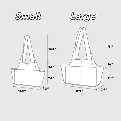 Canvas Dog Carrier Tote - Cute Portable Pet Travel Bag for Small Dogs, Lightweight Handheld Outdoor Pouch