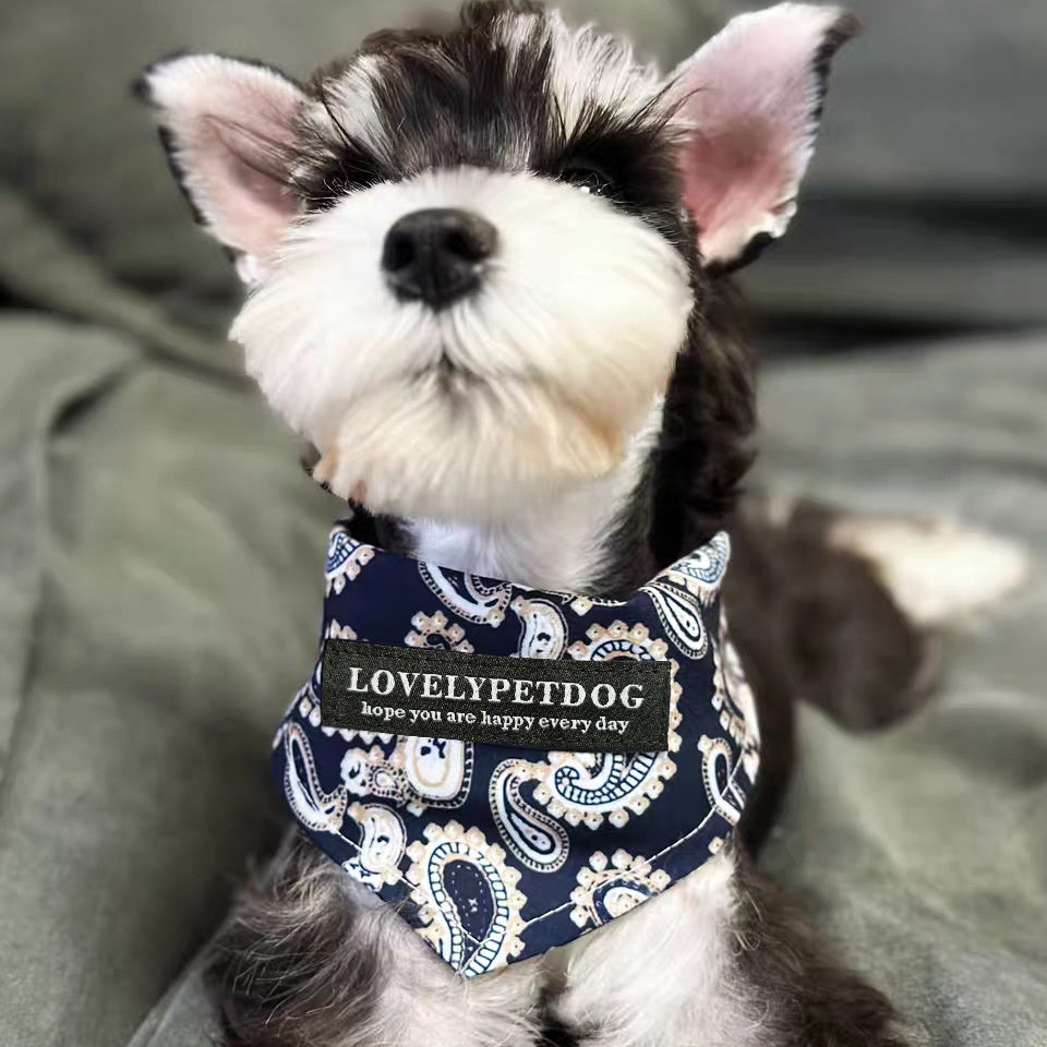 Pet Bandanas - Stylish Triangle Bib Scarf, Photo Prop Kerchief for Large Dogs Labrador & Daily Wear