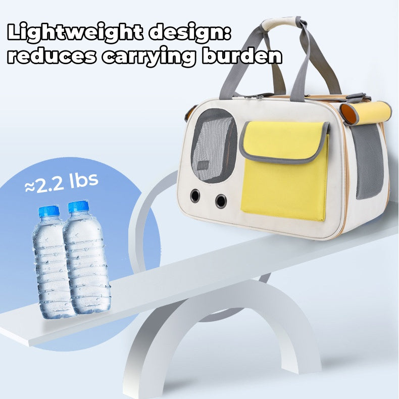 Cat Carrier Bag - Lightweight Collapsible, 11x18x10'' Breathable for Small/Medium Cats