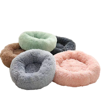 Pet Winter Sleeping Bed - Cozy Plush Round Nest, 16-32" Nonskid 5 Colors for Cats & Dogs
